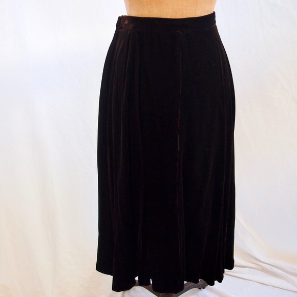 vtg CLOAK OF MANY COLORS Velvet Maxi Skirt Gothic Steampunk Victorian 12 EUC - Picture 3 of 9